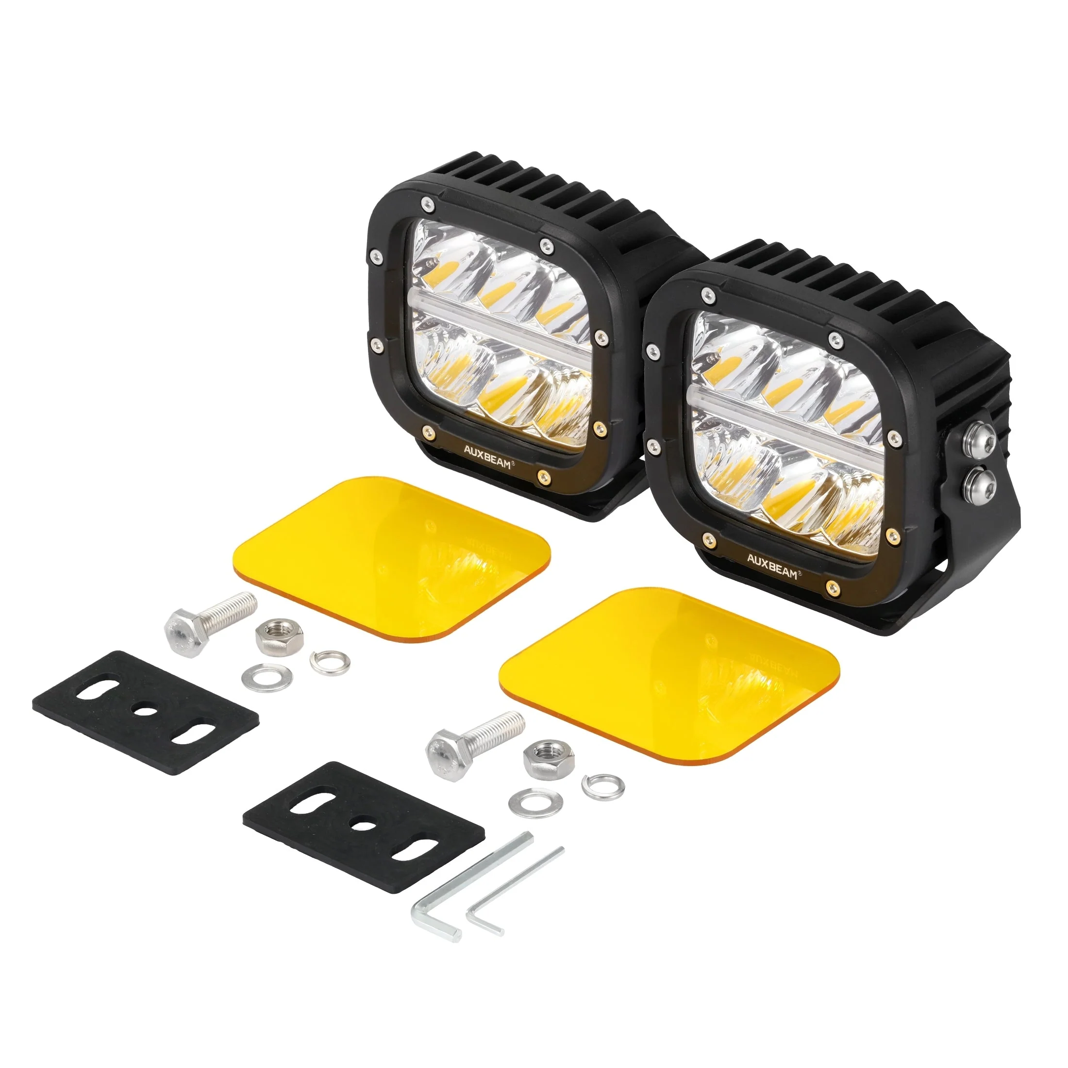 X-PRO Series | 5 Inch 132W 15600LM White/Amber LED Pods Driving Light with Amber DRL - Image 32