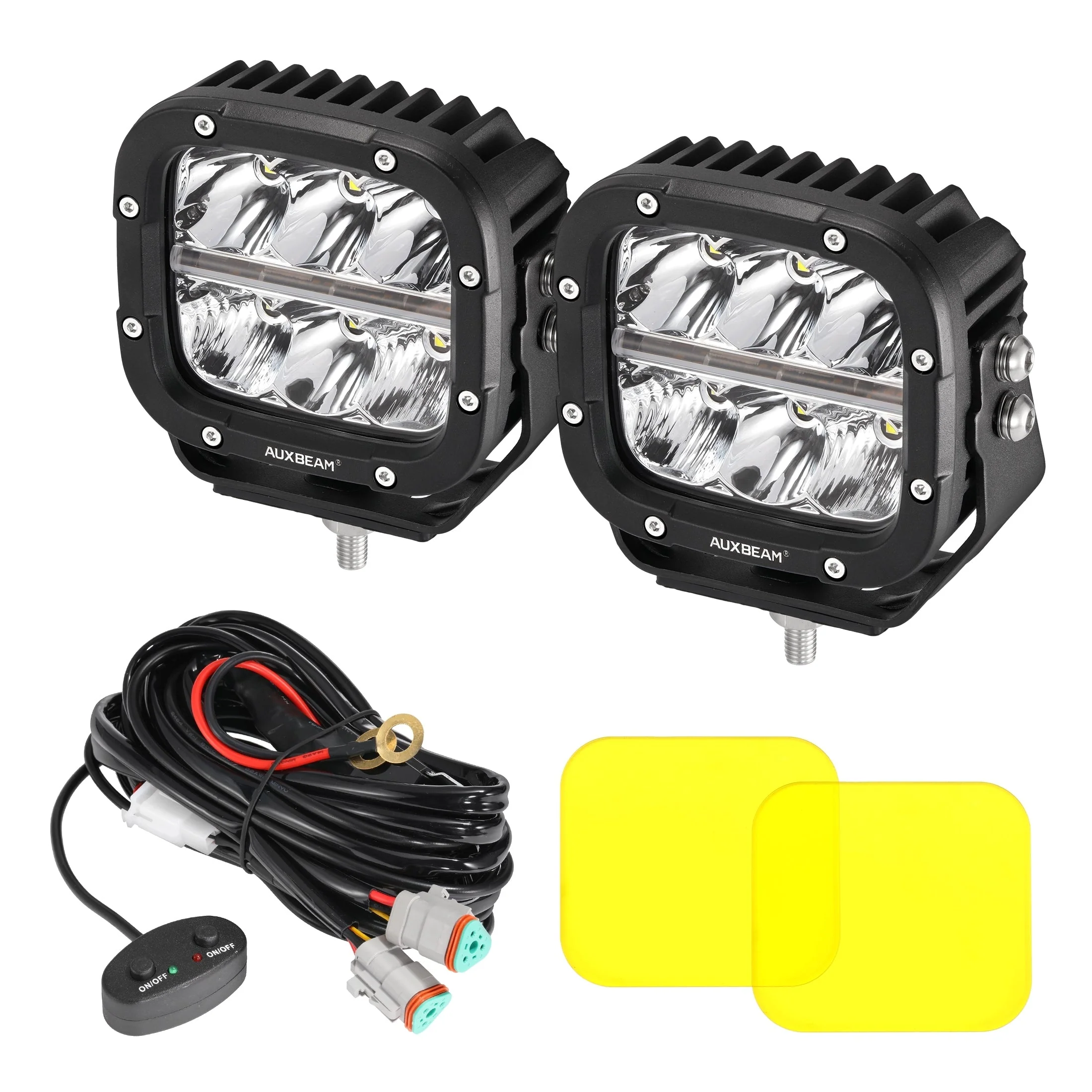 X-PRO Series | 5 Inch 132W 15600LM White/Amber LED Pods Driving Light with Amber DRL - Image 33