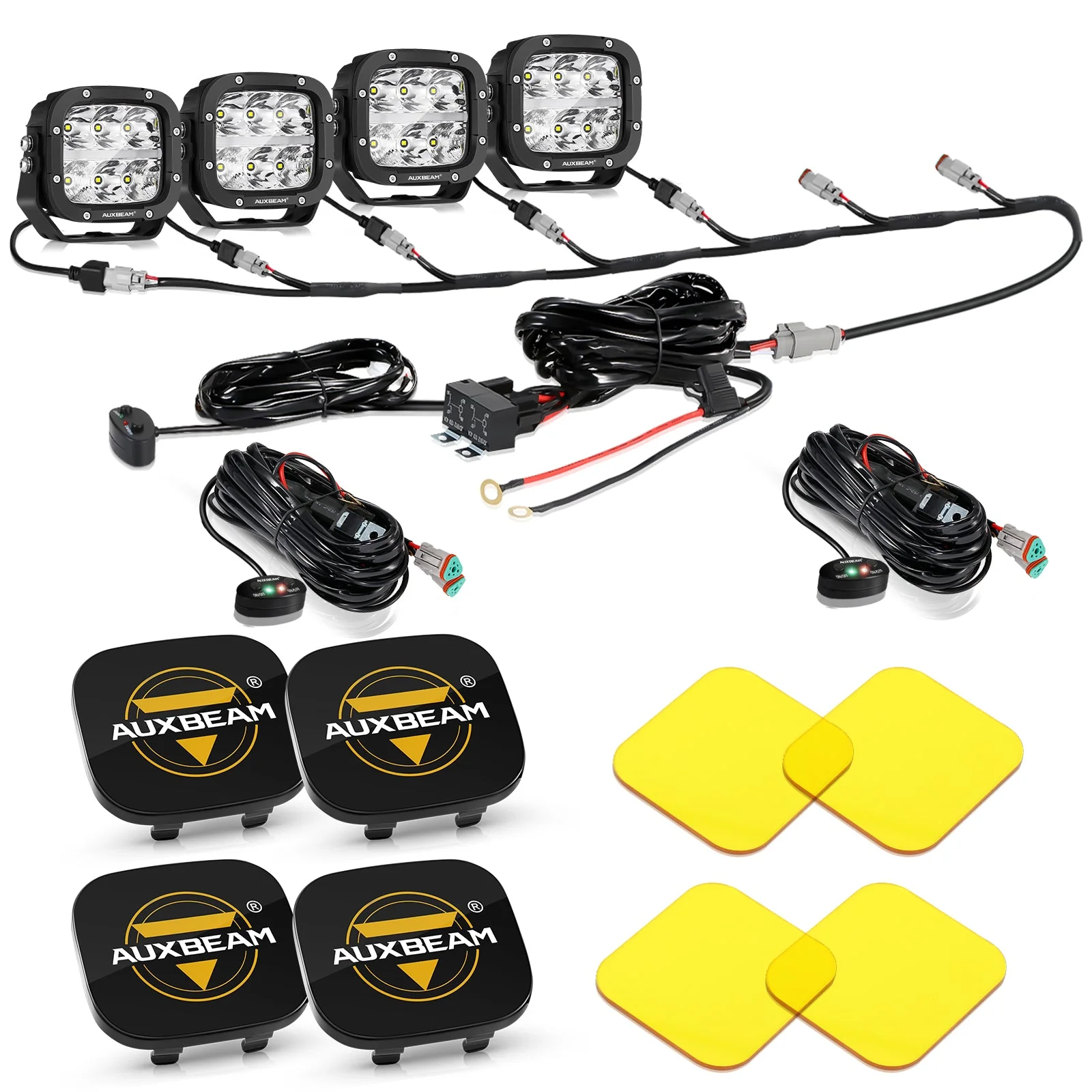 X-PRO Series | 5 Inch 132W 15600LM White/Amber LED Pods Driving Light with Amber DRL - Image 40