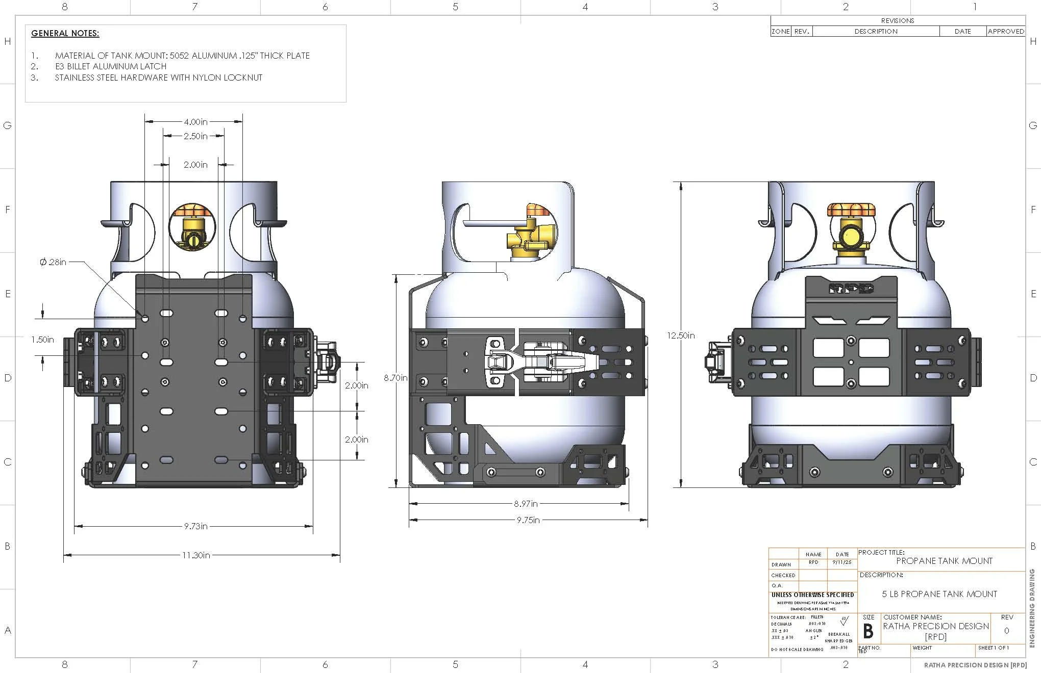 5LB Propane Tank Mount for Outdoor Adventures - Image 3
