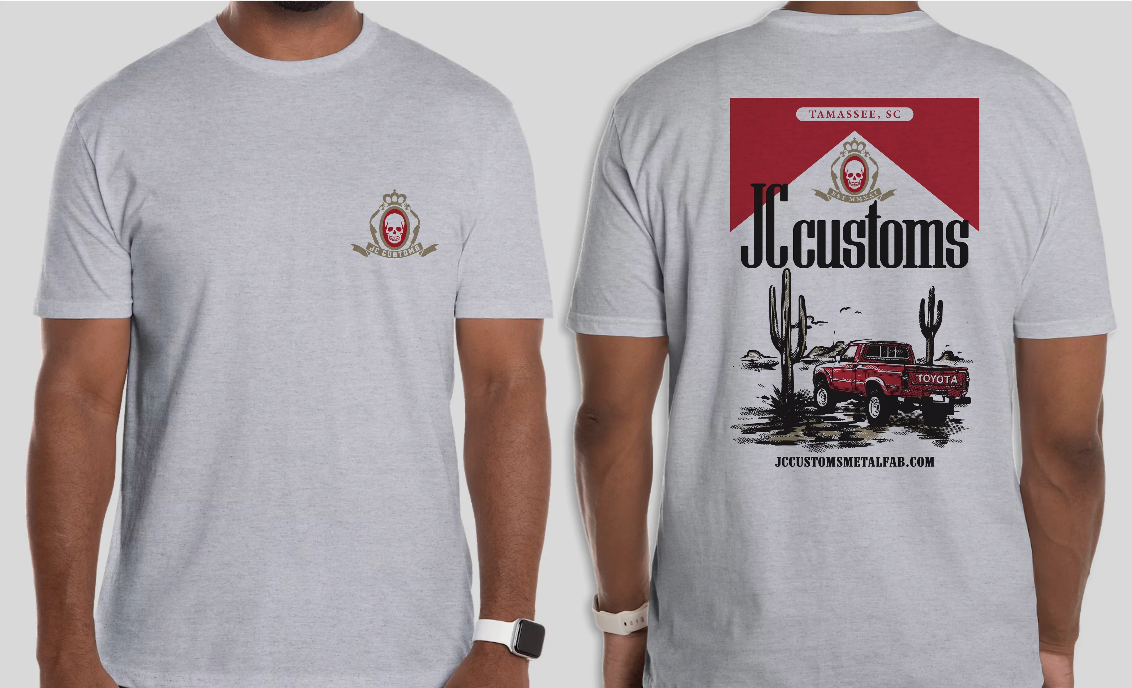 JC Customs Vintage Theme T-Shirt - Image 4