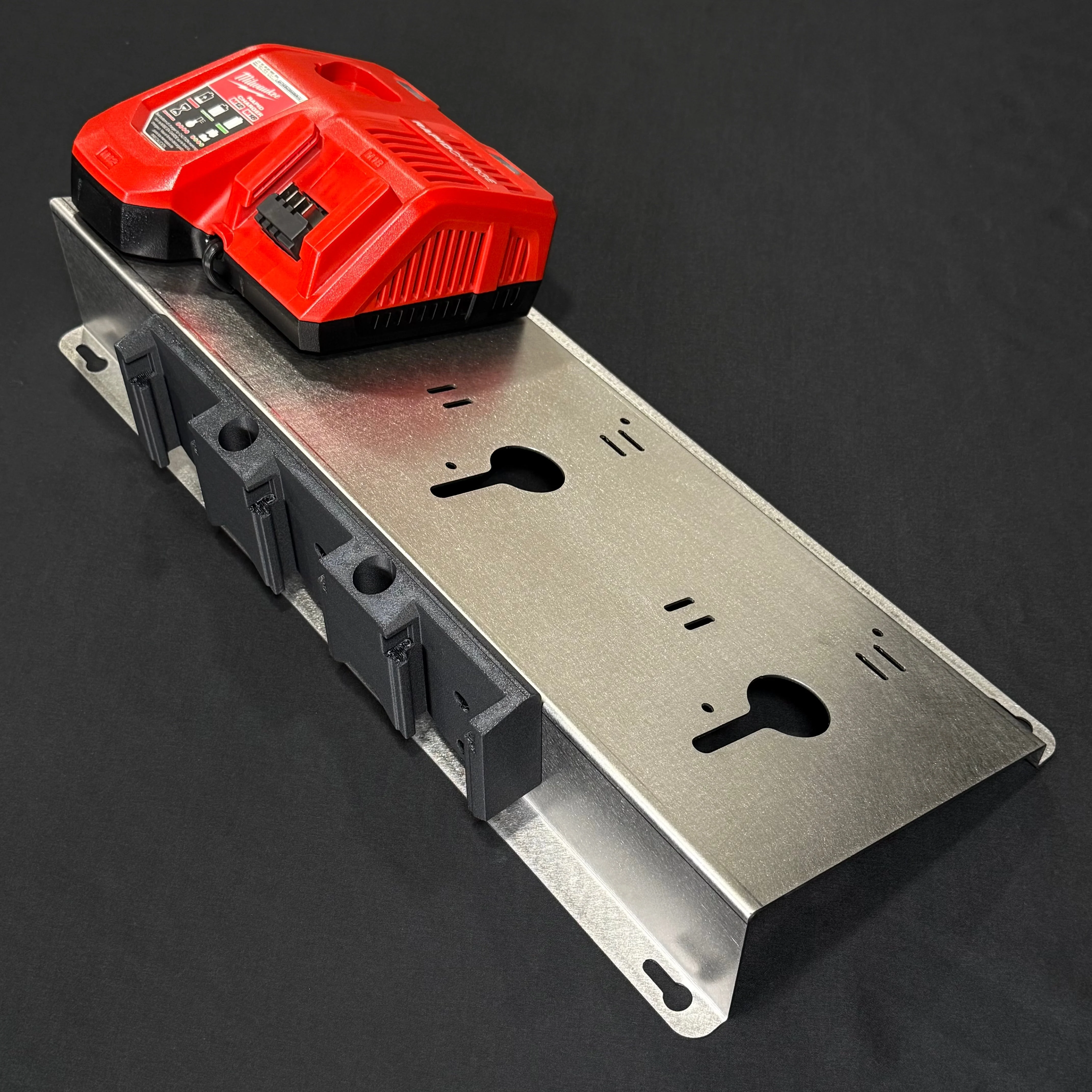 Milwaukee 3X M18 M12 Rapid Battery Charger Wall Mount Plate 20 Degree Angle For Van Truck Shop Contractor - Image 3