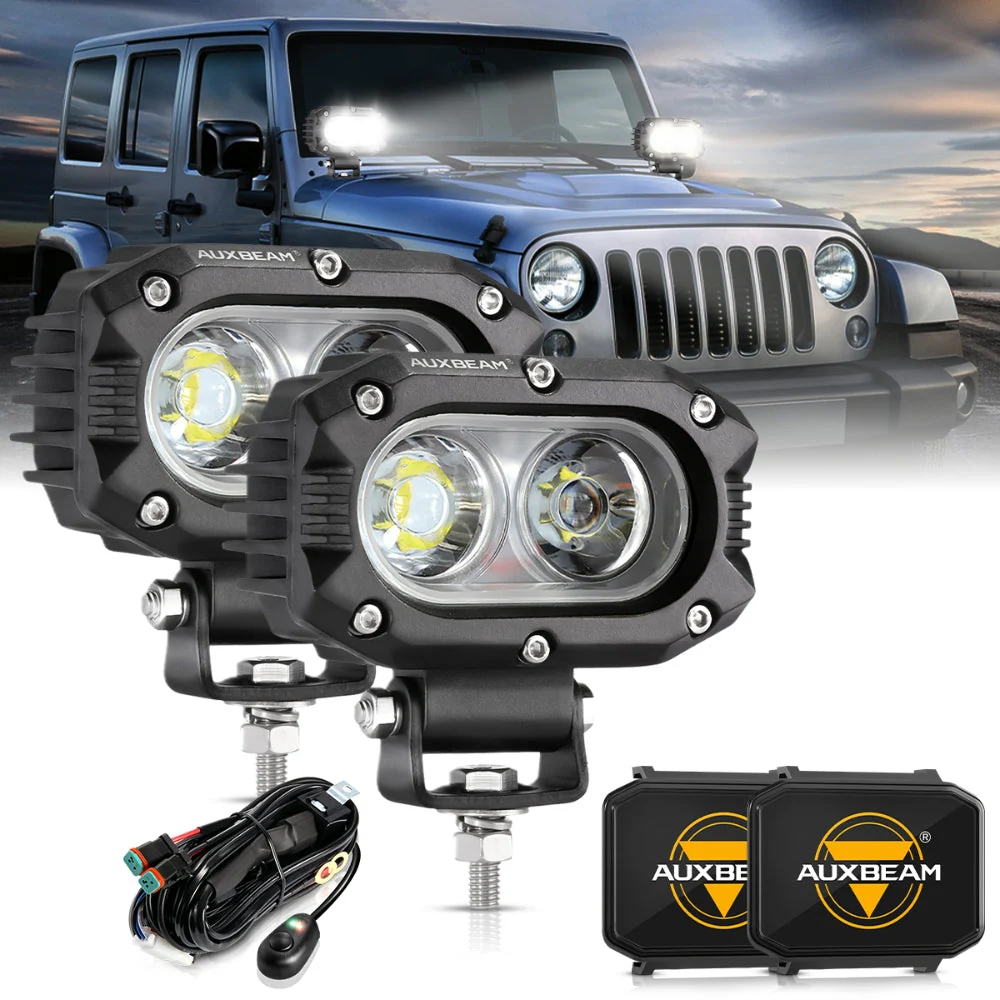R4 Series | 4 Inch 60W Flood Beam LED Pods Light White Driving Light - Image 11