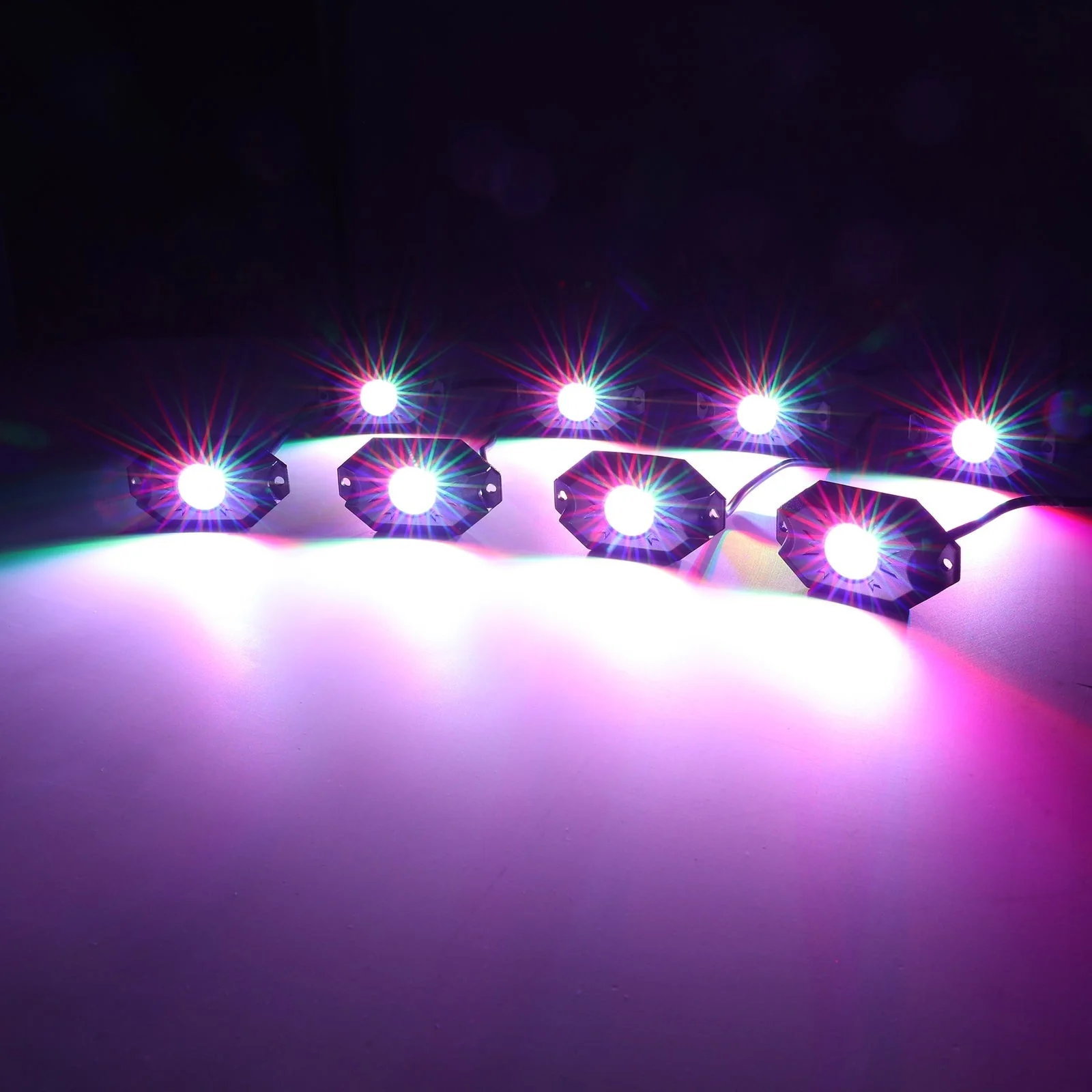 RGB LED Rock Light Set with Bluetooth Controller - Image 14