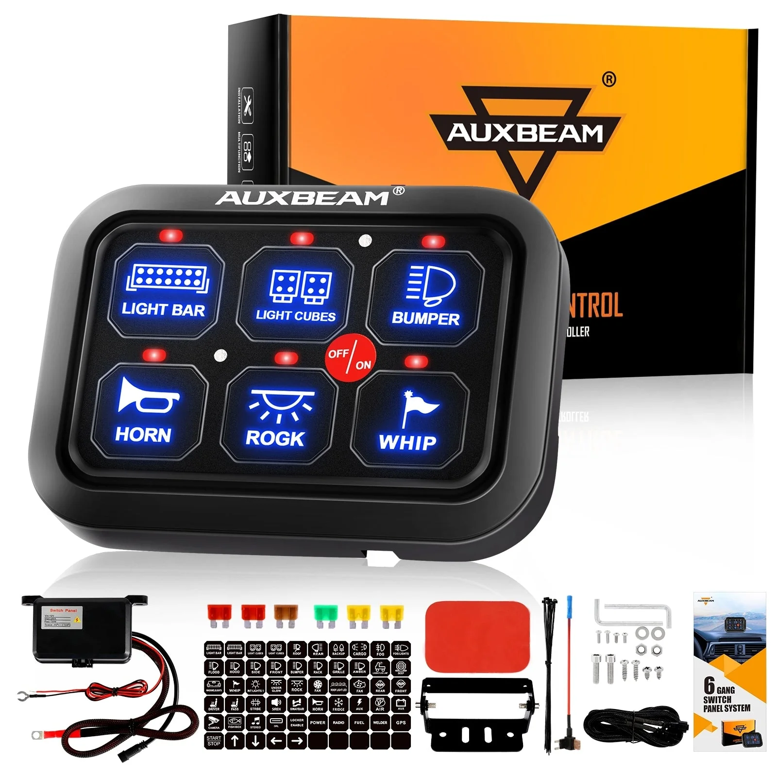 Single Series 6/8 Gang LED Switch Panel,Off Road Light Controller - Image 15