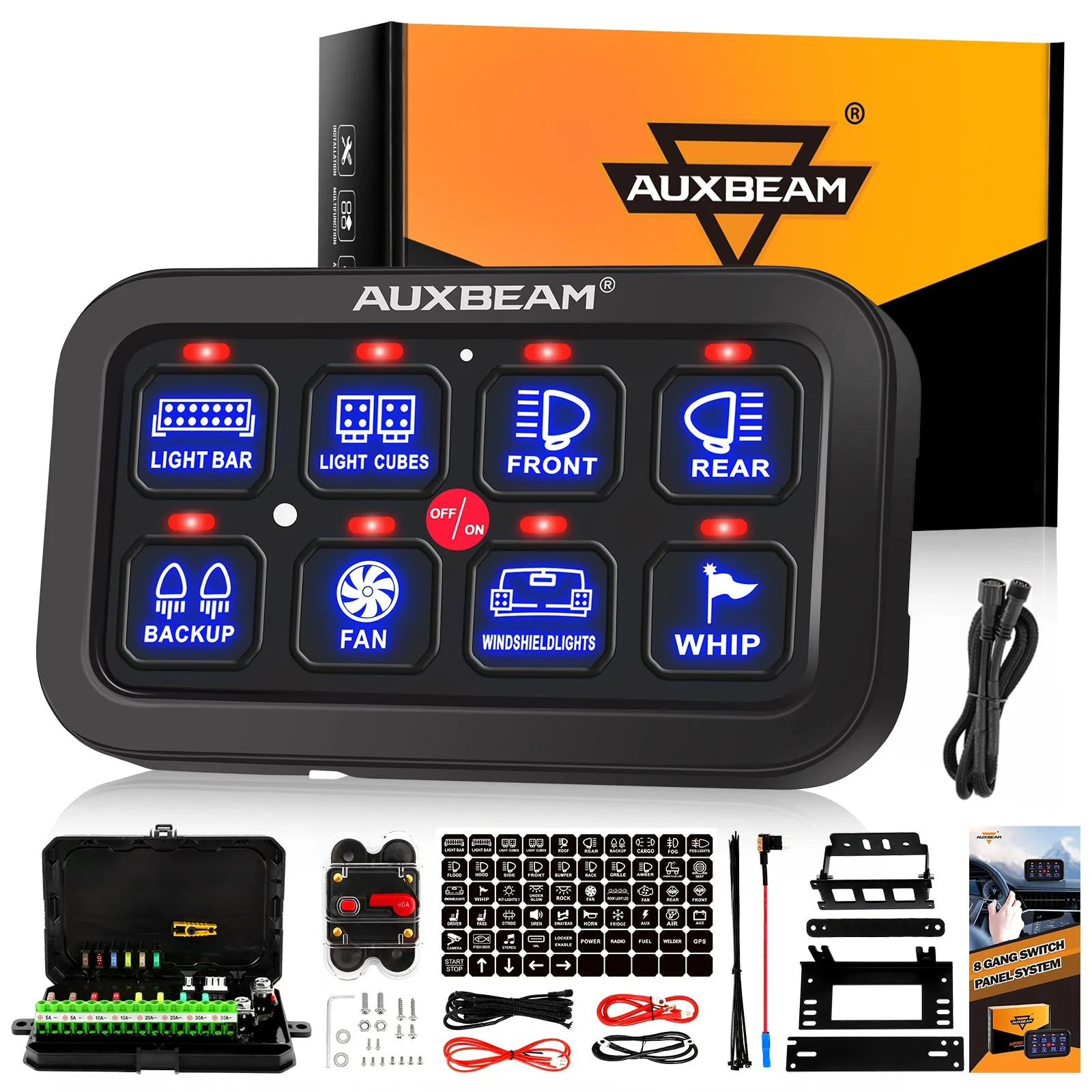 Single Series 6/8 Gang LED Switch Panel,Off Road Light Controller - Image 24