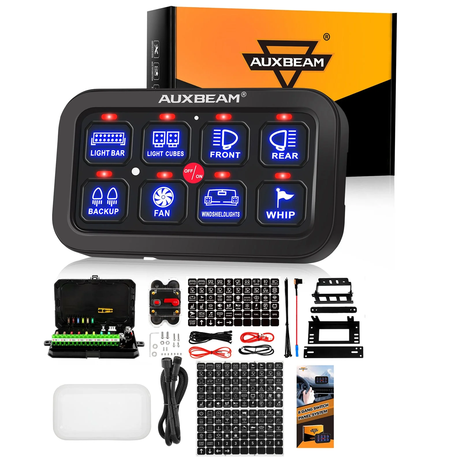 Single Series 6/8 Gang LED Switch Panel,Off Road Light Controller - Image 39