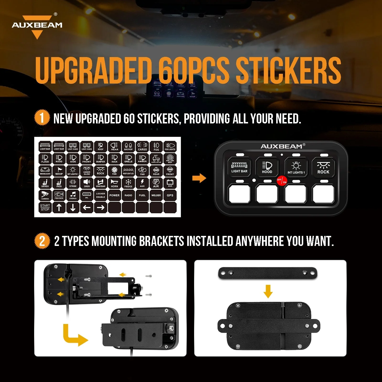 Single Series 6/8 Gang LED Switch Panel,Off Road Light Controller - Image 9