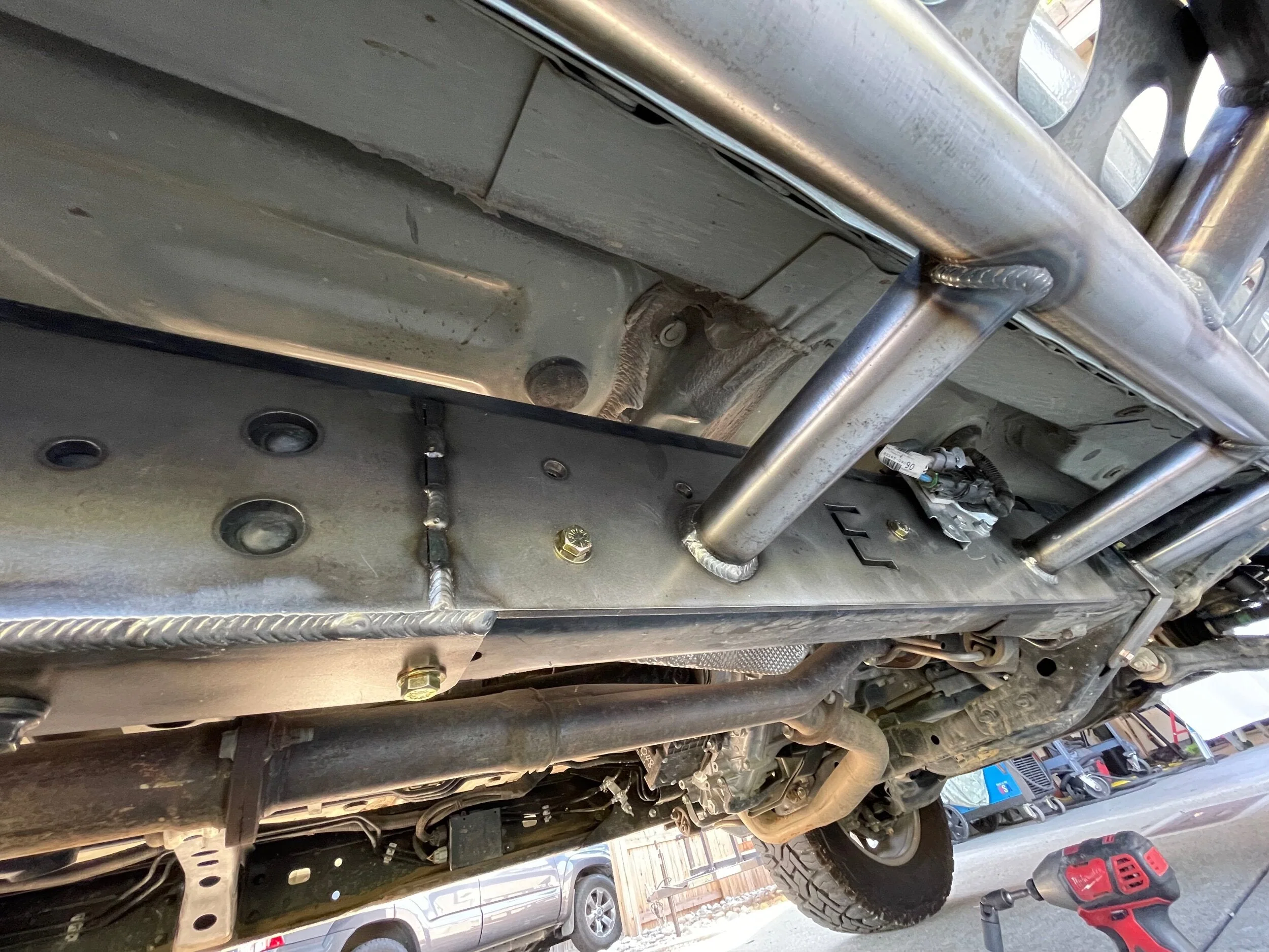 Toyota Tacoma Longbed Bolt on Rock Slider Frame Plate Kit - Image 3
