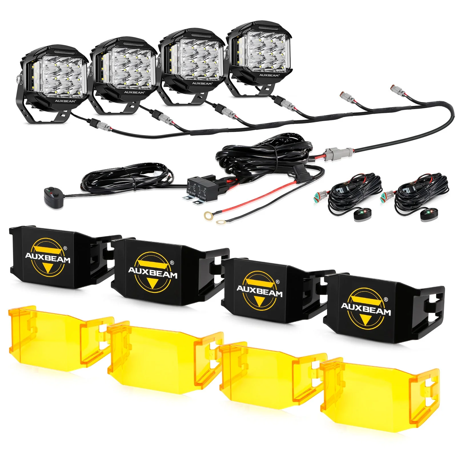 V-MAX Series Combo Beam Side Shooter LED Pod Lights with Amber DRL - Image 31