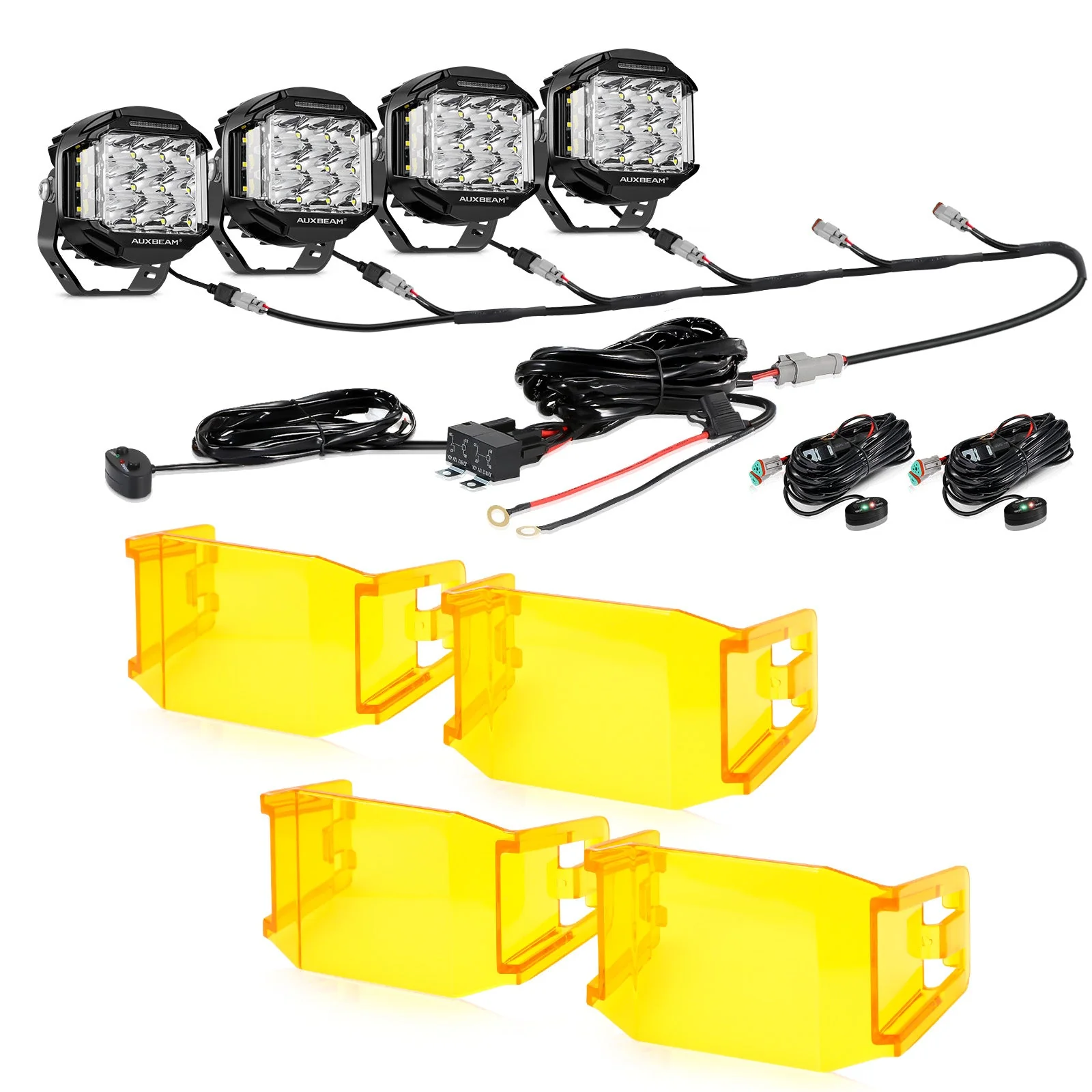 V-MAX Series Combo Beam Side Shooter LED Pod Lights with Amber DRL - Image 34