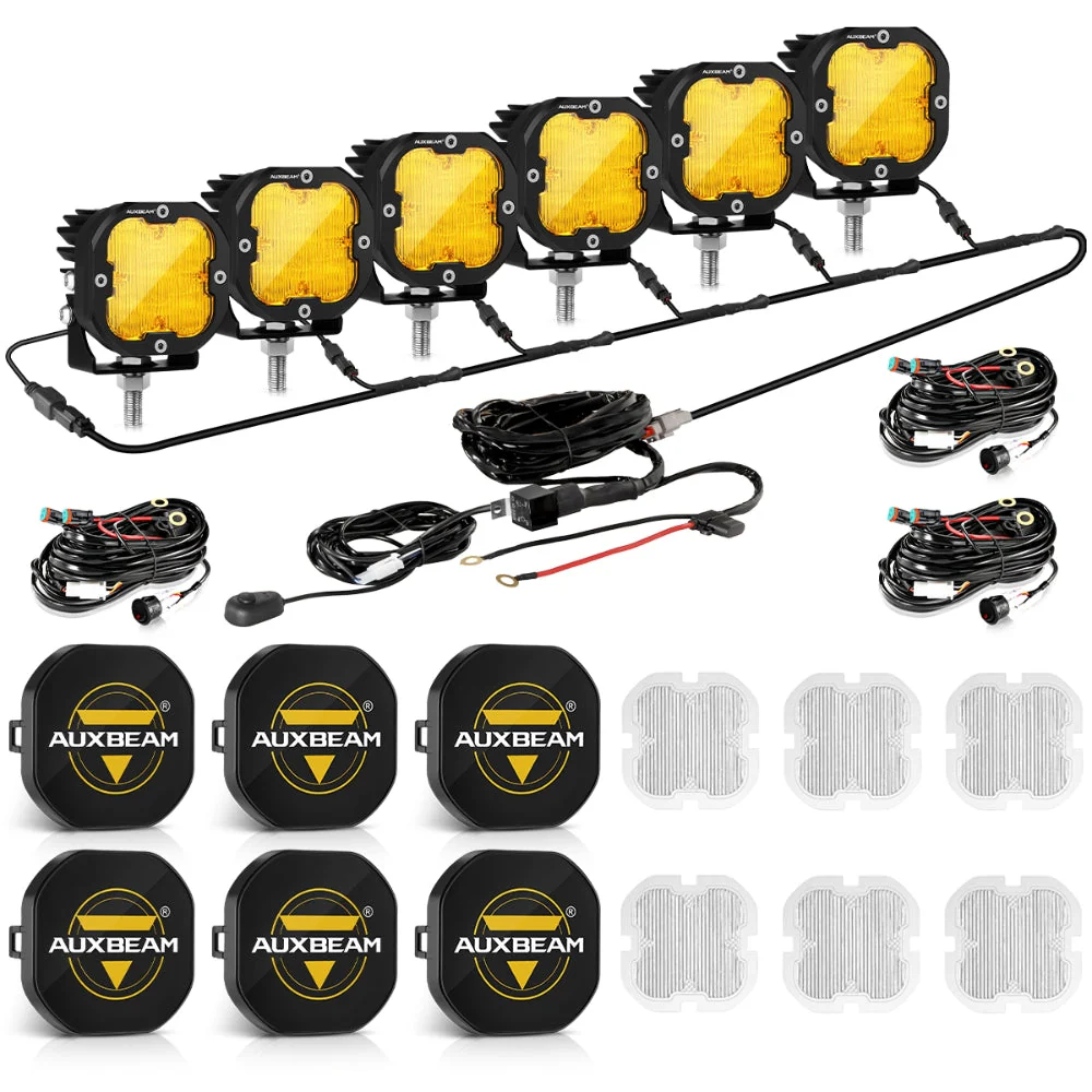 X-PRO Series | 3 Inch 80W Flood Beam LED Pods Amber&White Offroad Lights - Image 13